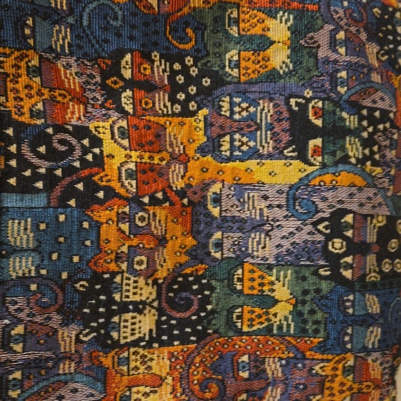 Laurel Burch Vintage tote style cat motif tapestry bag - Picture 3 of 11